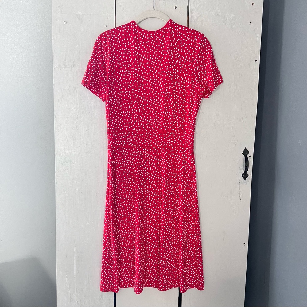 HOBBS Women’s Dress Darcie Red White Polk Dot Size 4 - Picture 4 of 9